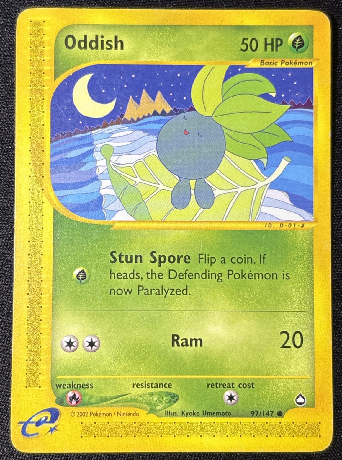 Oddish 97/147 Pokémon TCG Aquapolis (2002) E-Reader Common LP