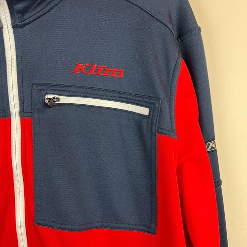 Klim Glacier Jacket Mens XL Red Navy Full Zip Lightweight Performance Breathable image 4