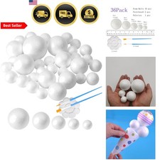 Craft Foam Balls Assorted Sizes 36pcs for Arts Crafts School Projects DIY