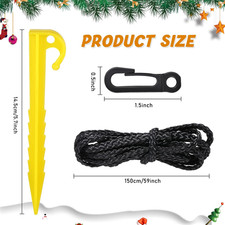 Inflatable Stakes and Tethers, Include Plastic Tent Stake, Tether with Hook I...