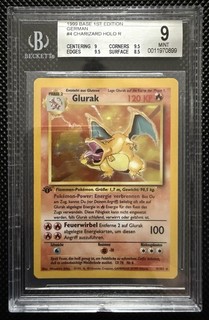 🔥 CARTA POKÉMON 1999 SET BASE TEDESCO 1. EDIZIONE GLURAK HOLO RARA QUASI NUOVA 9 BECKETT 🔥