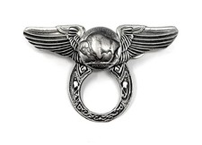 Warhawk Winged Buffalo Nickle Sunglass Holder Pin- Pewter-Made in USA- 385-11