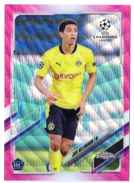 2020-21 Topps Chrome Uefa Champions League Jude Bellingham #68 Pink Wave ENGLAND