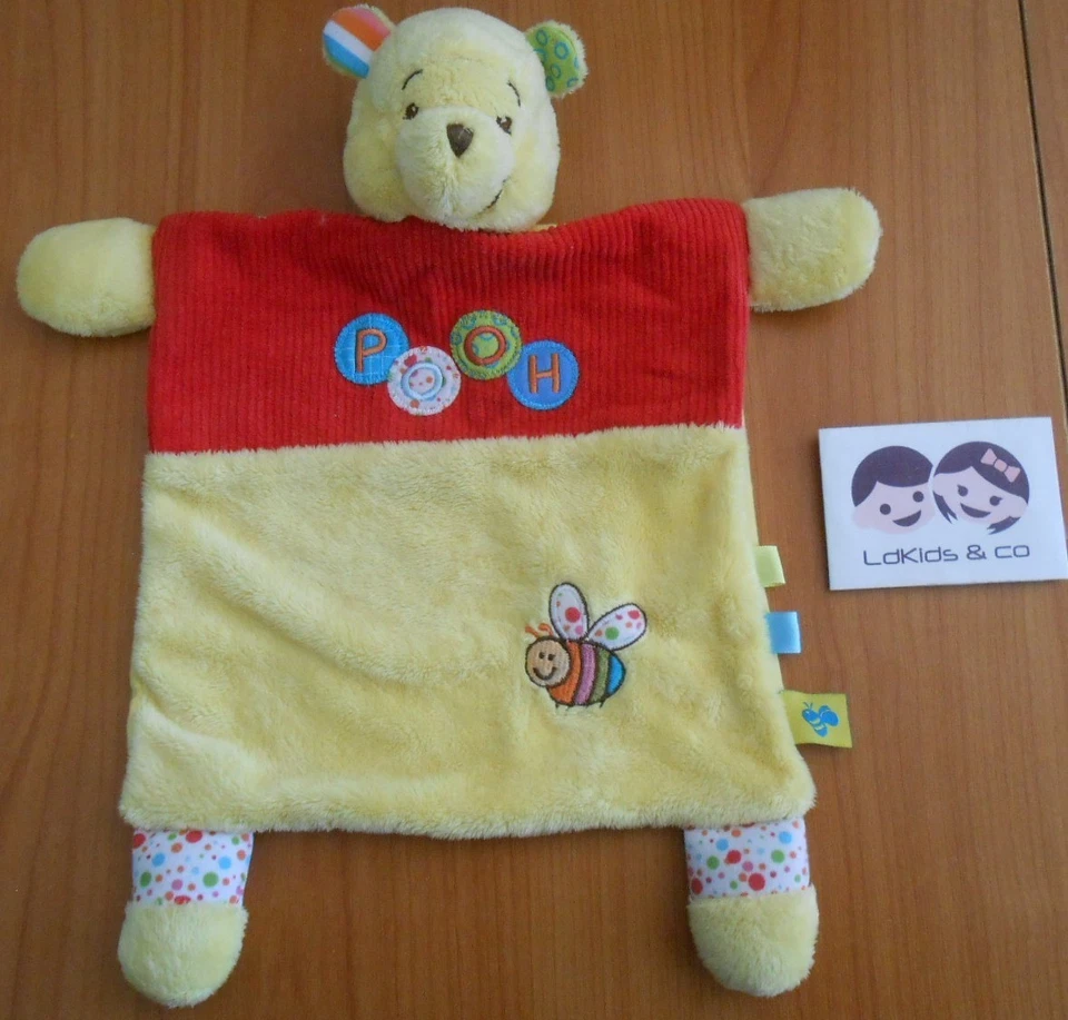Doudou Plat Winnie L'ourson Peluche DISNEY NICOTOY Pooh Abeille 30cm  - D393 - Photo 1/1