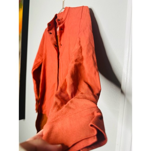 ROKSANDA Burnt Orange Two Tone Colorblock Button Down Wool Blend Shirtdress10 - Picture 4 of 10