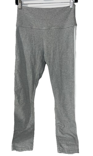 Pink Victoria’s Secret High Waist Full Length Gray Leggings Sz M White Stripe - Picture 2 of 6