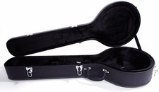 5-String 6-String Microgroove Pattern Leather Wood Banjos Case Black