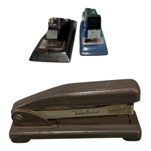 Vintage Staplers Lot of 4 Swingline Bates Rotex USA Made Retro Office Staplers - Picture 5 of 14