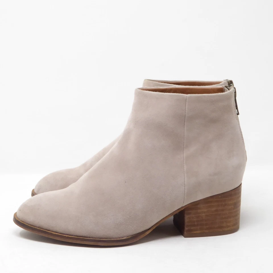 Botas al Tobillo Seychelles Floodplain Gamuza Cuero Beige Talla 6.5 Tacón Bloque Foto 4 de 4