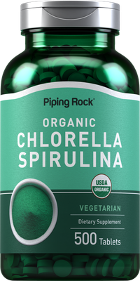 #ad #ad Chlorella Spirulina Organic 500 Tablets Vegetarian Non GMO by Piping Rock $12.99