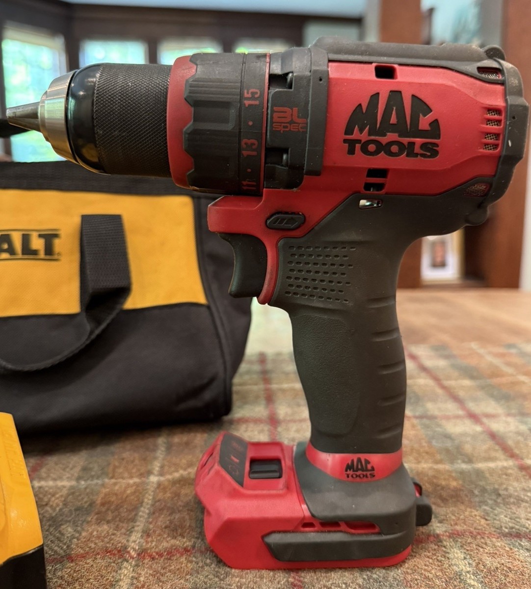 Mac Tools 1/2” Drill Driver MCD791 w/ Dewalt 5Ah Battery, Charger