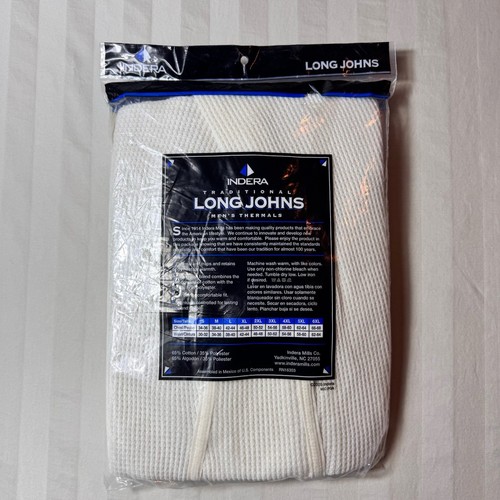 Indera Heavyweight Long Johns Thermal Underwear Bottoms Mens Size XL Mexico - Picture 4 of 6
