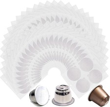 200Pcs Aluminum Foil Lids Seals for Reusable Nespresso Pods Refillable Espresson