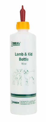 Ideal 7004 Lamb Bottle, Red Screw-On Teat, 16 oz. - Quantity 1