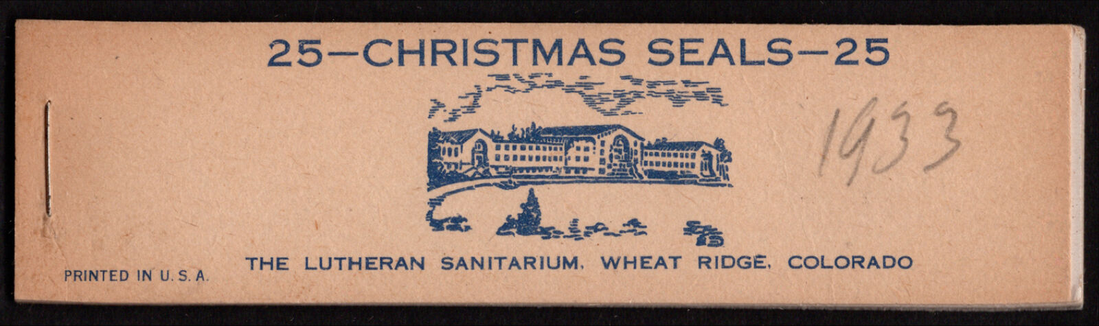 South Africa 1933 The Lutheran Sanitarium Christmas Seals Bookle