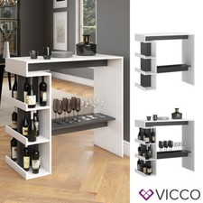 Table de bar Table mange-debout Table de cuisine Compartiments Dana Blanc Vicco