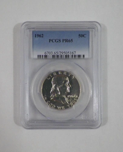 1962 Franklin Half Dollar PCGS PR65 Proof Graded