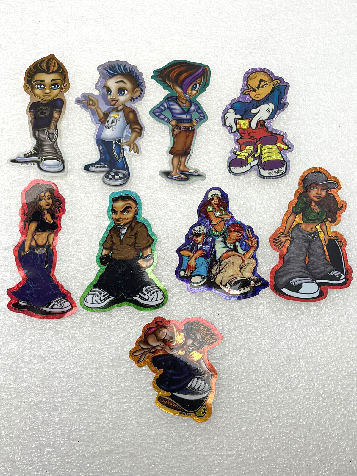 LOT OF 9 VENDING MACHINE STICKERS 1998 2000 TRIBAL BROWN CEI 2006 SLS STREET