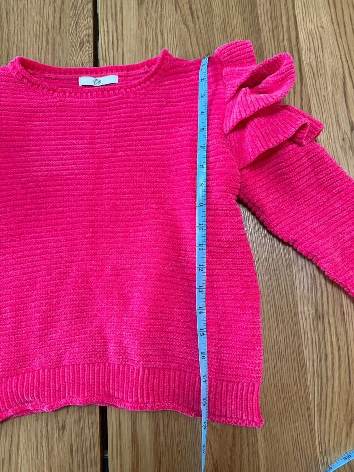 Suéter Marks & Spencer M&S de malha meninas crianças rosa fora do ombro 10-11 anos - Imagem 4 de 4