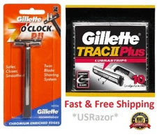11 Gillette Trac II Blades Plus Cartridges Refill Ft Schick Super 2 Shaver Razor