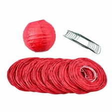 Quasimoon PaperLanternStore Decorative Paper Lantern - (10-Pack, 4-Inch, Red,...