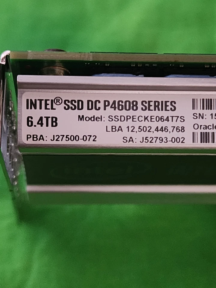 Intel DC P4608 Series 6.4TB HHHL PCIe NVMe TLC Oracle 7335943 SSDPECKE064T7S - Image 2 of 4