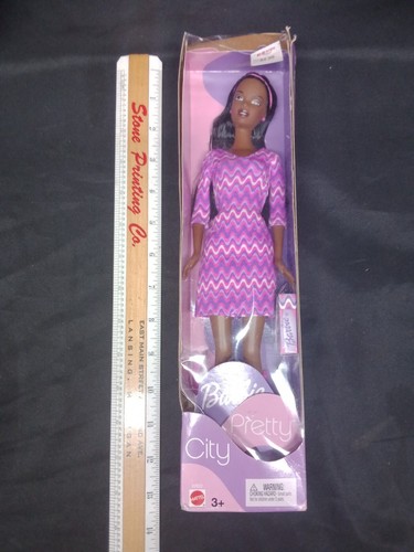 2002 Barbie Pretty City Mattel B2822 African American Christie New