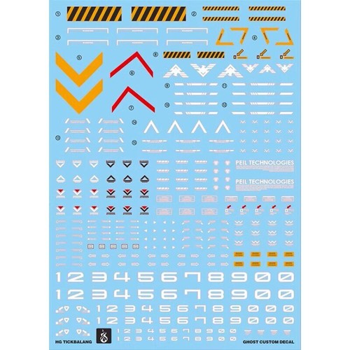for HG 1/144 Tickbalang HGTWFM Witch Mercury WaterSlide UV Light Reactive Decal - Picture 2 of 6
