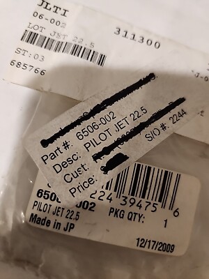 キングダム Arctic Cat Carburetor Pilot Jet 22.5 6506-002 Oem Nos | eBay