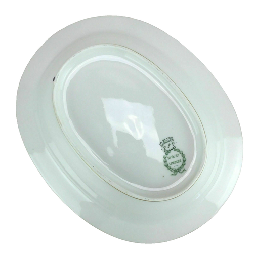 La Seynie Vegetable Bowl Limoges P And P France Footed Porcelain Irish Clover - Bild 3 von 5