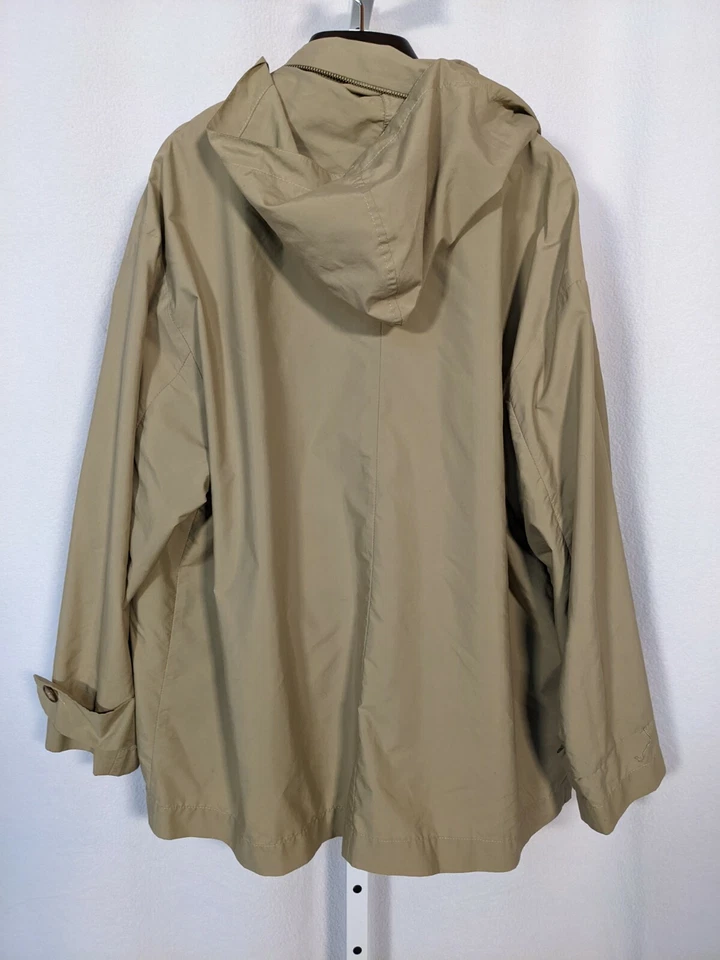 Les Copains Vintage 90s Military Nylon Blend Tan Field Jacket 42 Italy - Image 2 of 4