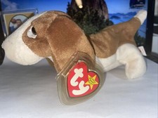 Ty Beanie Baby "TRACKER" The Basset Hound Dog Stuffed Animal Plush Toy 1998