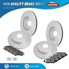 For 2014 - 2020 Nissan Rogue Front & Rear Drilled Brake Rotors Ceramic Pads Set