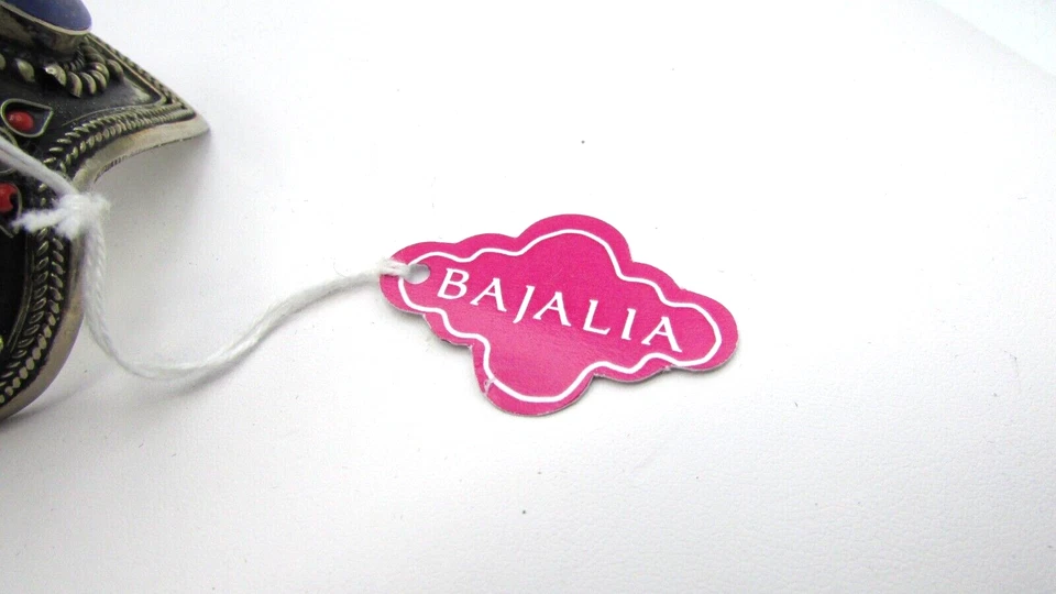 PULSERA BAJALIA LAPISLÁZULI FILLIGRANE con brazalete turquesa rojo y azul jtv br3 Foto 4 de 4