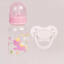 White Pacifier Magnet+Fake Milk Bottle For Reborn Baby Dolls Accessories Gift
