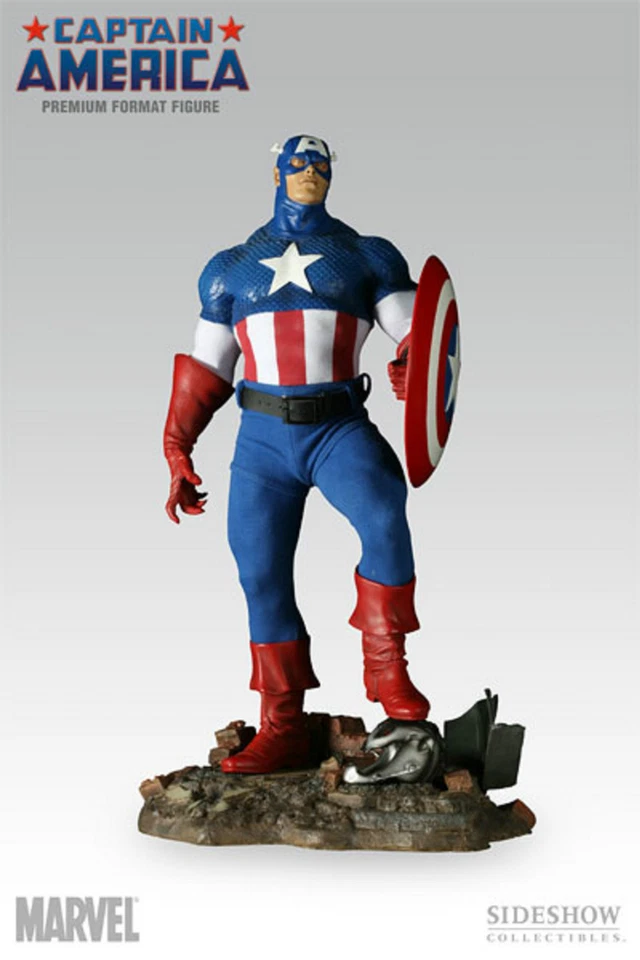 SIDESHOW EXCLUSIVO CAPITÁN AMÉRICA 1/4 FORMATO PREMIUM FIGURA ESTATUA CASCO BUSTO Foto 2 de 4