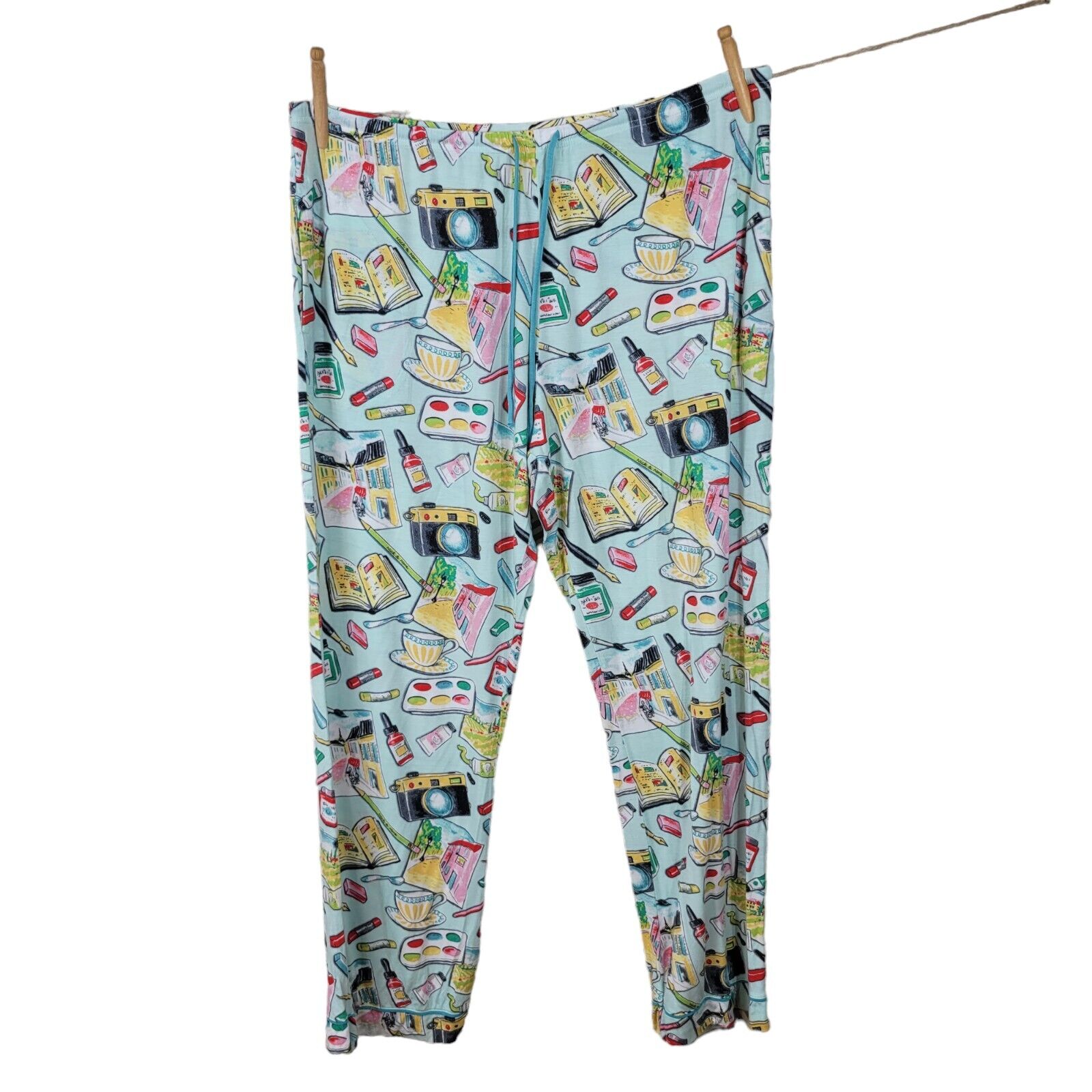 Nick & Nora Size XXL Artist Paint Photo Pajama Se… - image 3