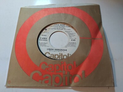Linda Hargrove - Love Was VG++ Promo 45RPM Capitol P-4153 Record 1975 Country