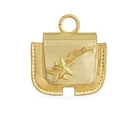 REBECCA MINKOFF Air Pod Case Shooting Star Metallic Gold Leather NEW w Tags