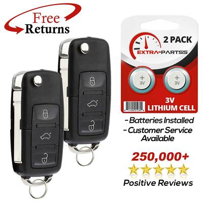 2 For 2011 2012 2013 2014 2015 2016 Volkswagen VW Jetta Keyless Remote Key Fob