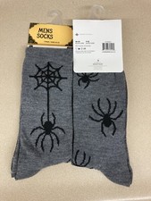 Halloween Spider Web Novelty Socks Size 6-12 Men s Crew New Tags AR194