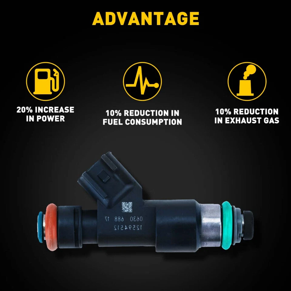 Inyector de combustible 8 piezas OE#12594512 para 07-09 Chevrolet Express 1500 GMC Sierra Yukon Foto 4 de 4