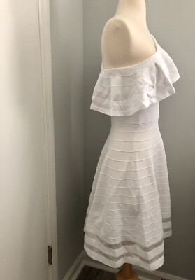 TED BAKER White Streena Knit Skater One Shoulder Ruffle Dress Size 2 | eBay TED BAKER White Streena Knit Skater One Shoulder Ruffle Dress Size 2 | eBay