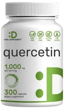 Quercetin 1000mg High Bioavailable Flavonoids Immune Support Antioxidant 300 Ct