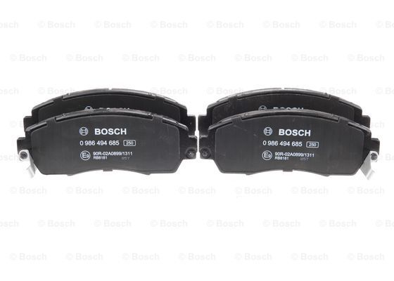 Bosch 0 986 494 685 Bremsbelagsatz, Scheibenbremse Vorderachse FÜR Honda-image