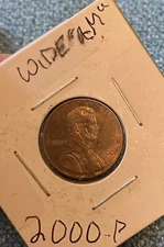 2000 P LINCOLN CENT WIDE AM FS-901 Error Variety Circulated