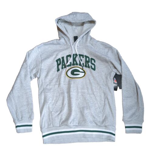 NFL Green Bay Packers Embroidered Hoodie Heather Gray Size Medium MSRP $85 New - Picture 1 of 8