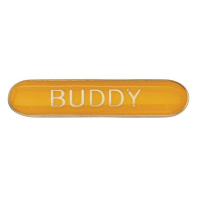 ''Buddy'' rechteckige Schule/Verein Pin Befestigung Emaille Anstecker