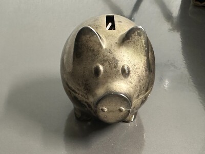 Vintage Metal Pig Piggy Bank | eBay