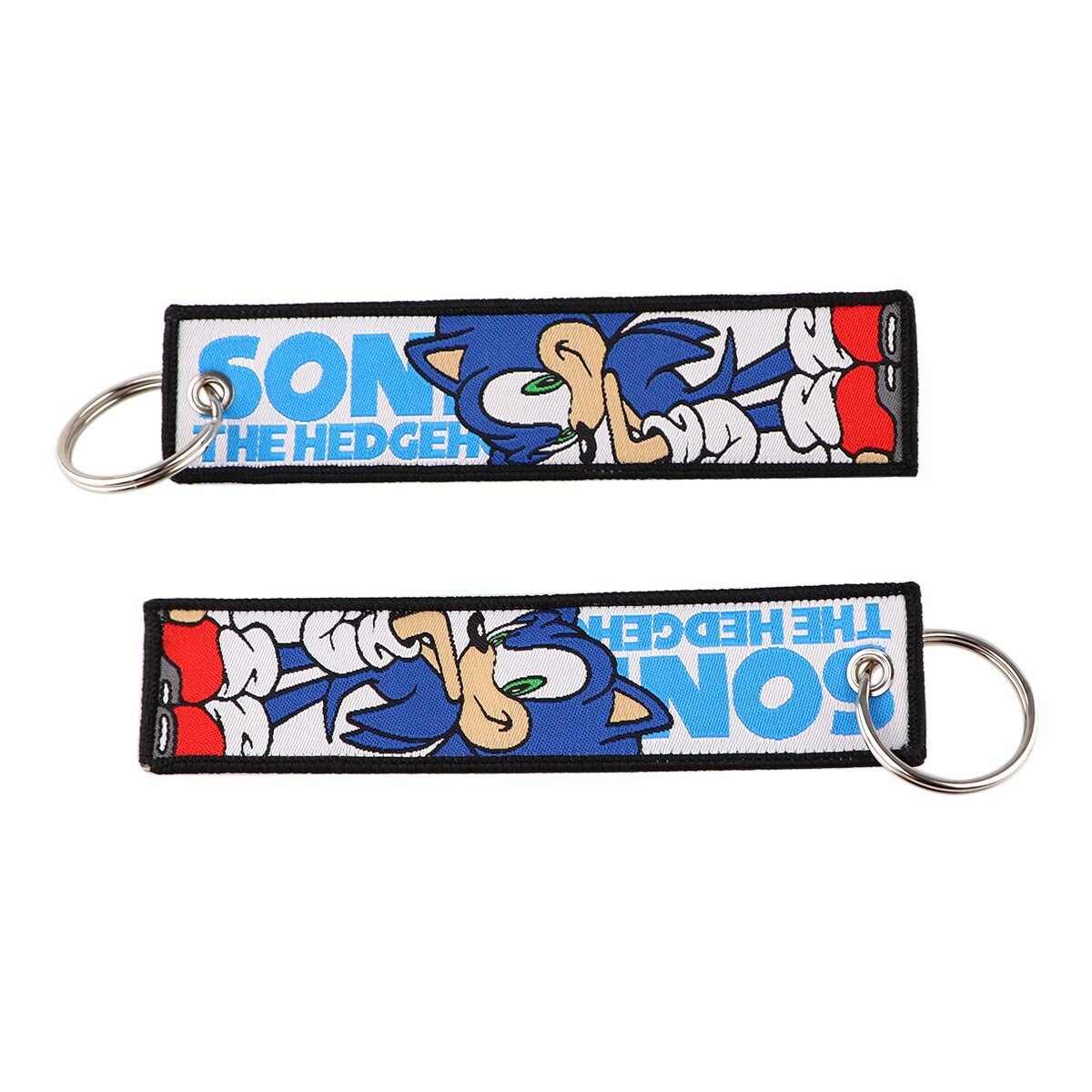 Sonic The Hedgehog Game Character Embroidered Double Sided Key Tag